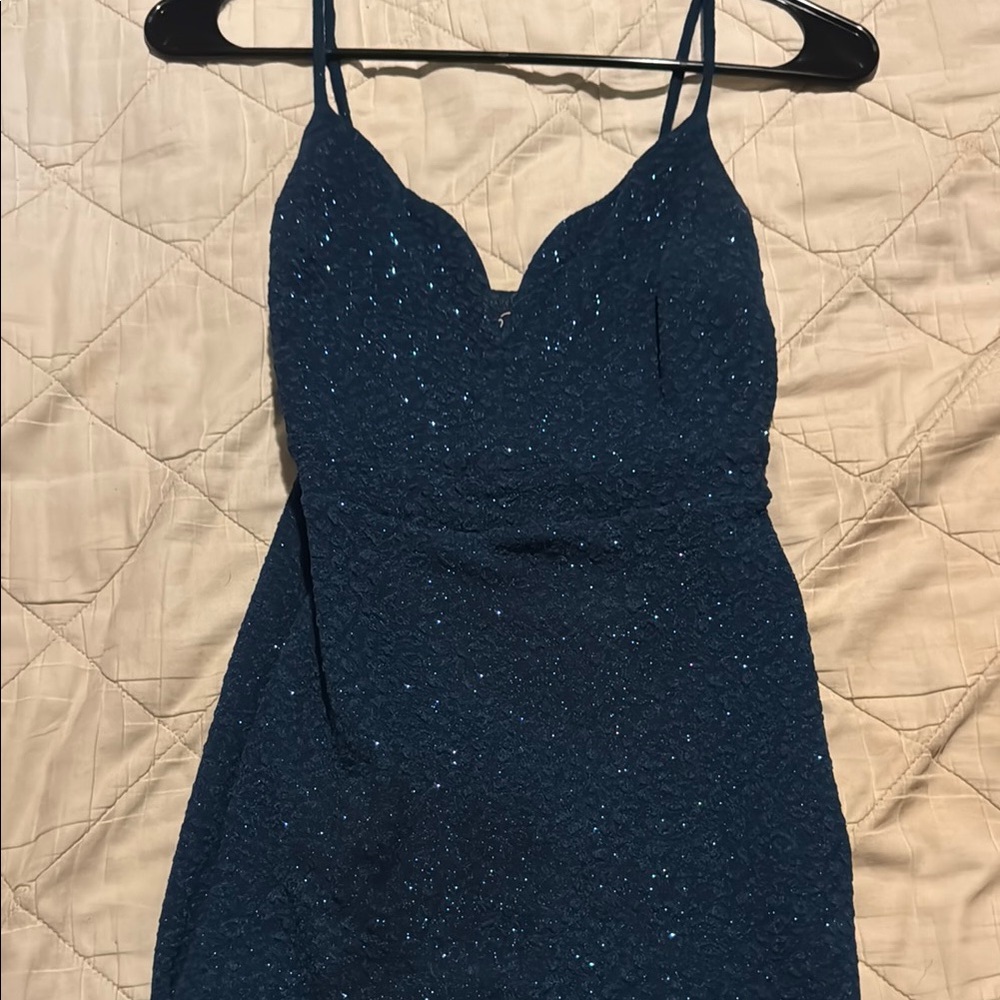 Windsor Blue Sparkle Mini Dress